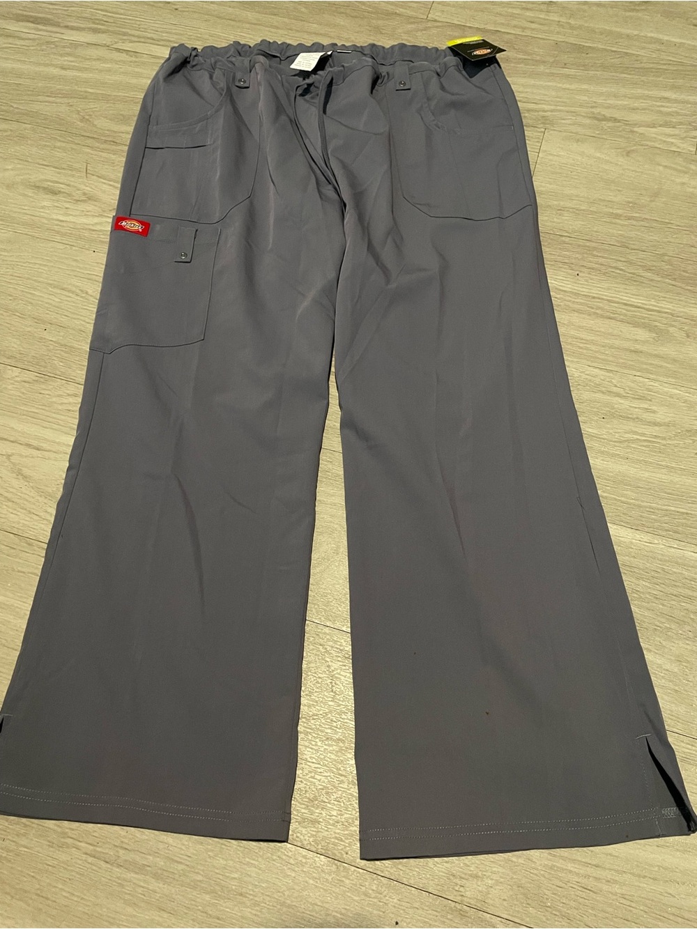 Dickies Women's Gray Cargo Scrub Pants with Utility Pockets